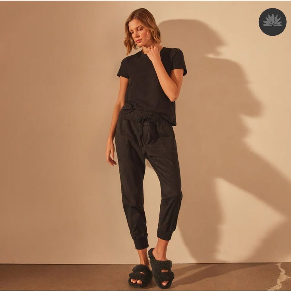 James Perse classic mix media pants black pants size 3